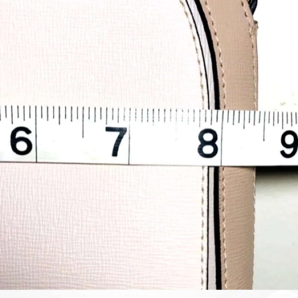 kate spade Tan and Cream Leather Round Crossbody Bag